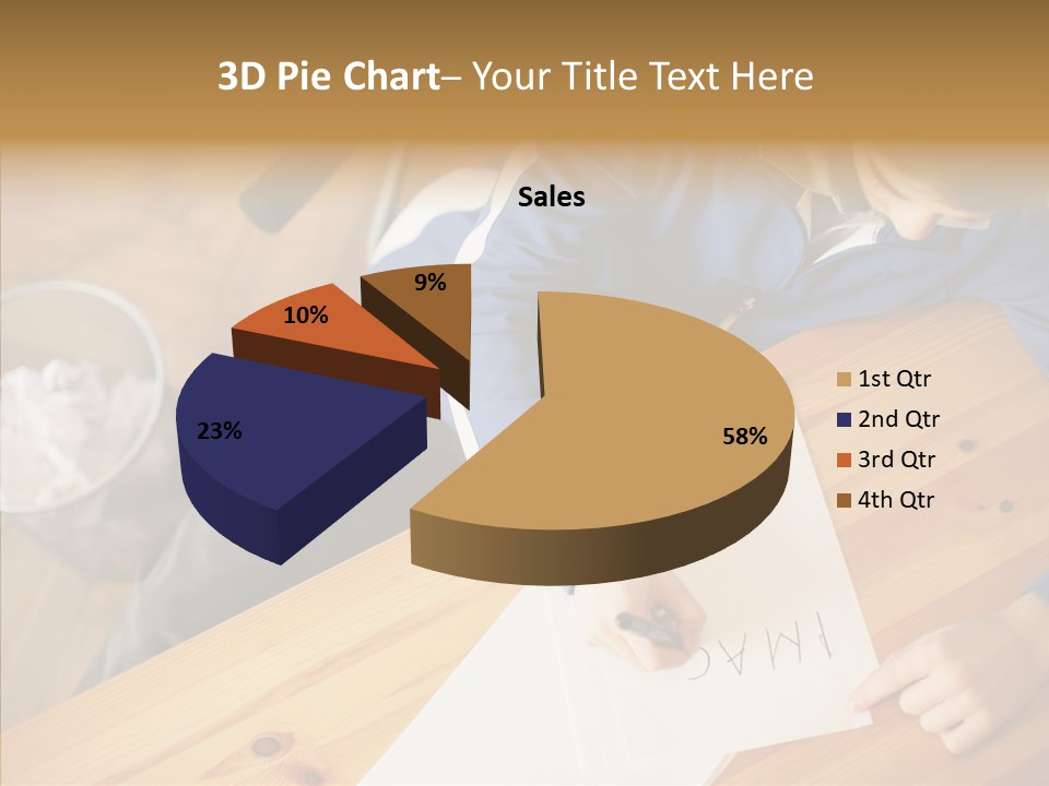 Man Writing A Word On Paper PowerPoint Template