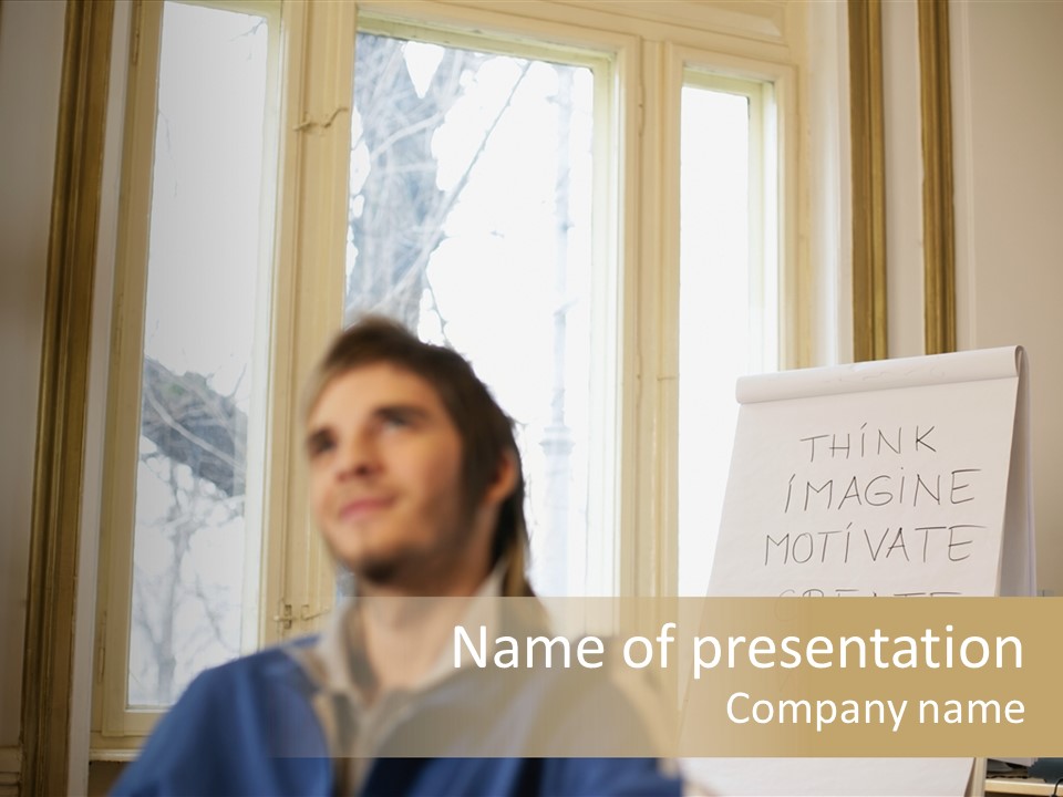 Dreaming Manager In The Office PowerPoint Template