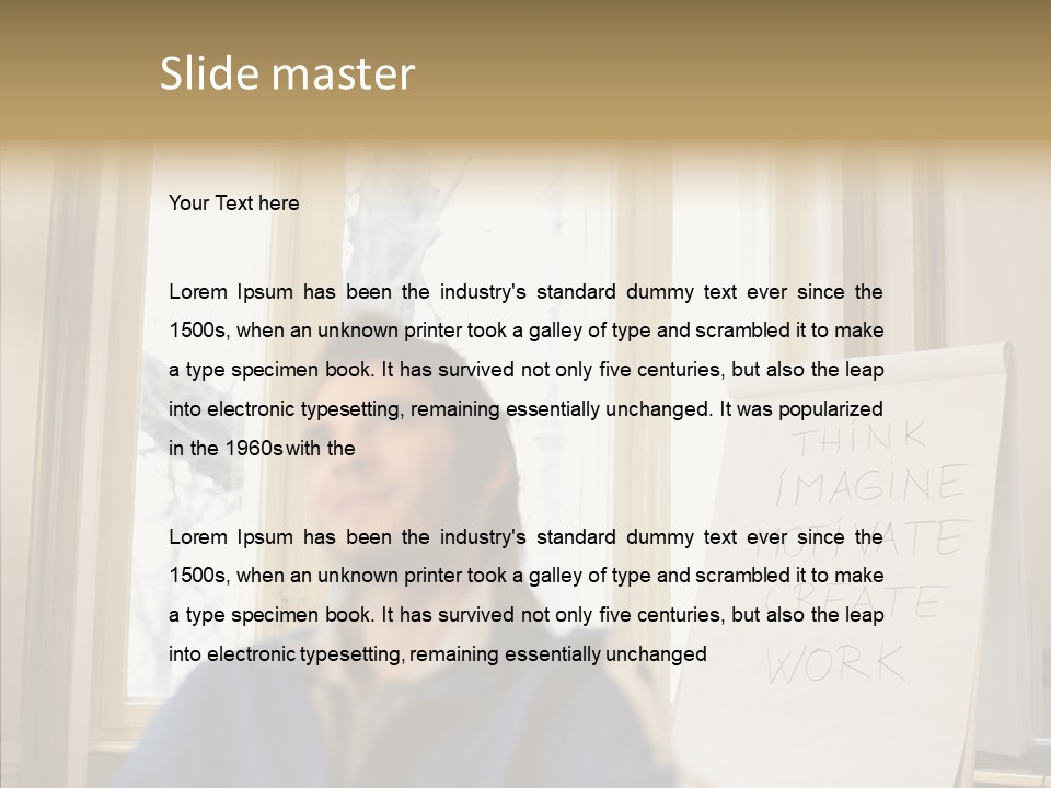 Dreaming Manager In The Office PowerPoint Template