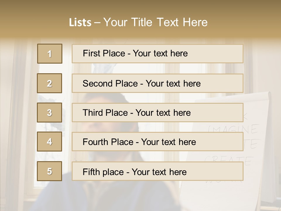 Dreaming Manager In The Office PowerPoint Template