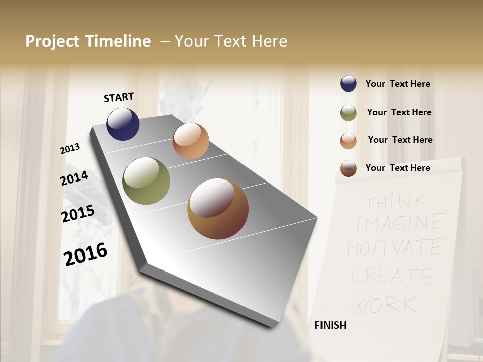 Dreaming Manager In The Office PowerPoint Template