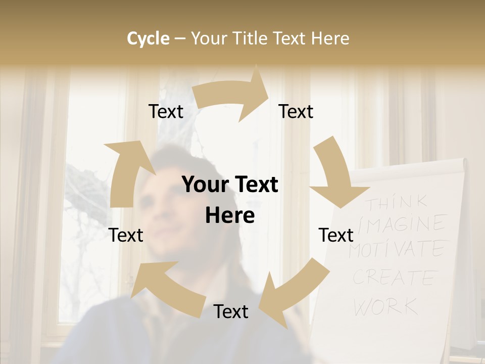 Dreaming Manager In The Office PowerPoint Template