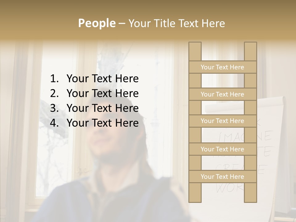 Dreaming Manager In The Office PowerPoint Template