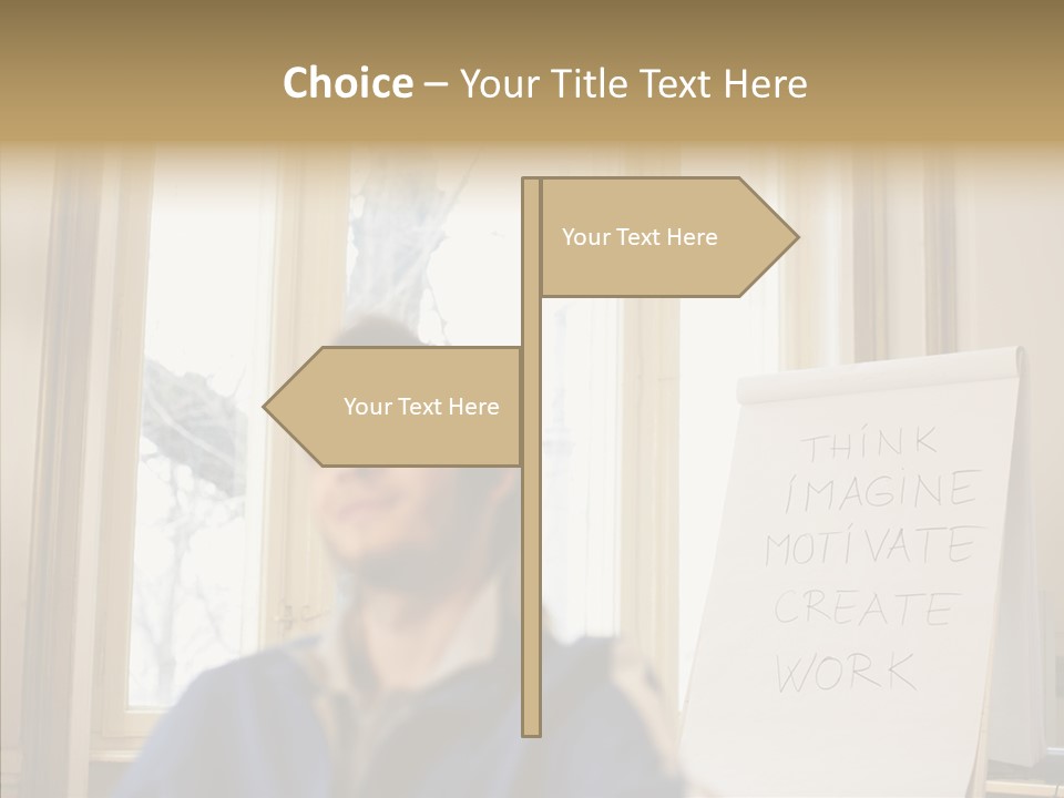 Dreaming Manager In The Office PowerPoint Template