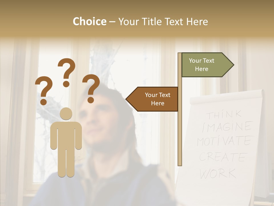 Dreaming Manager In The Office PowerPoint Template