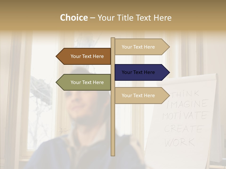 Dreaming Manager In The Office PowerPoint Template