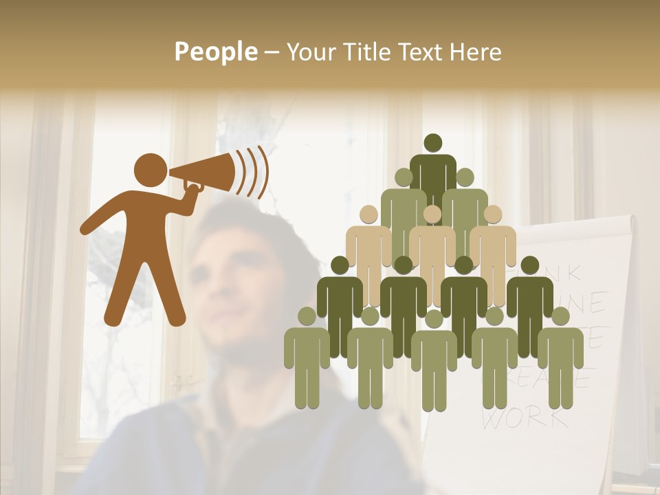 Dreaming Manager In The Office PowerPoint Template