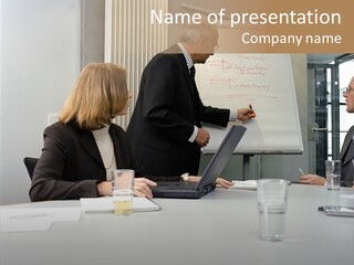 Businessman Talks About His Presentation PowerPoint Template