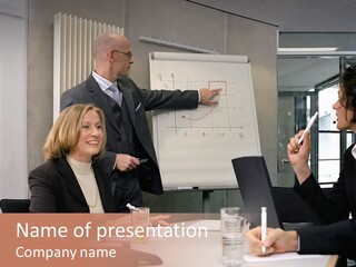 Business People In A Presentation PowerPoint Template