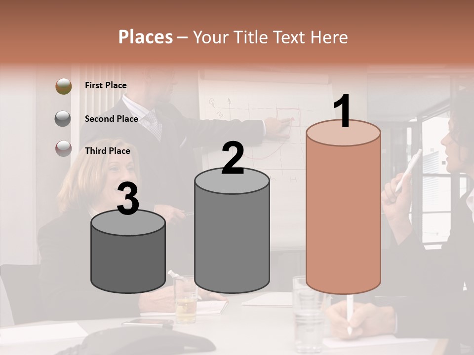 Business People In A Presentation PowerPoint Template