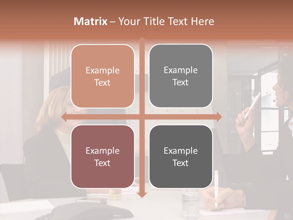 Business People In A Presentation PowerPoint Template