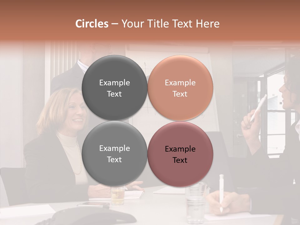 Business People In A Presentation PowerPoint Template