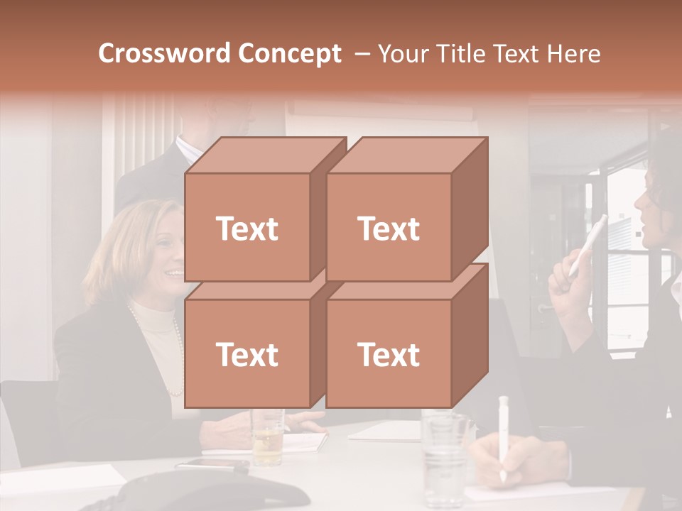 Business People In A Presentation PowerPoint Template