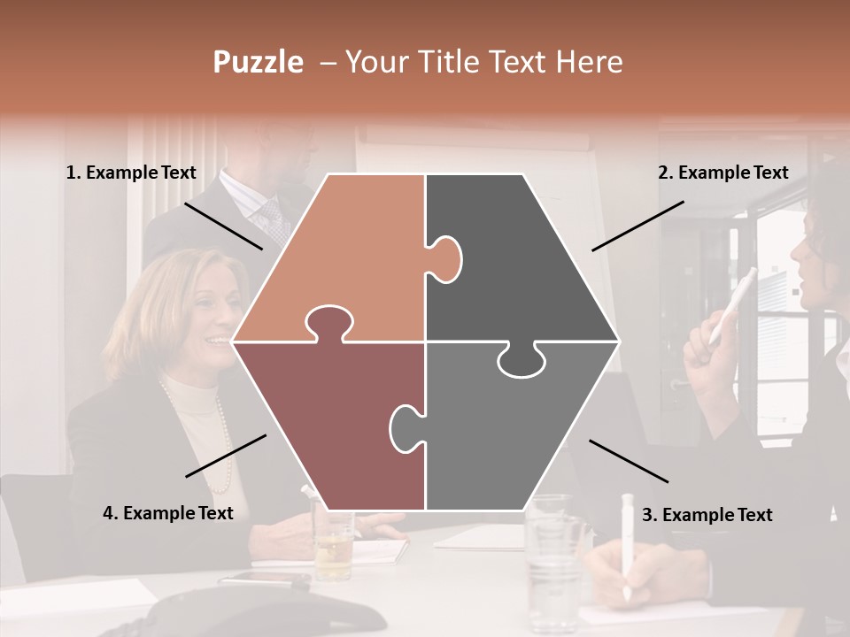Business People In A Presentation PowerPoint Template