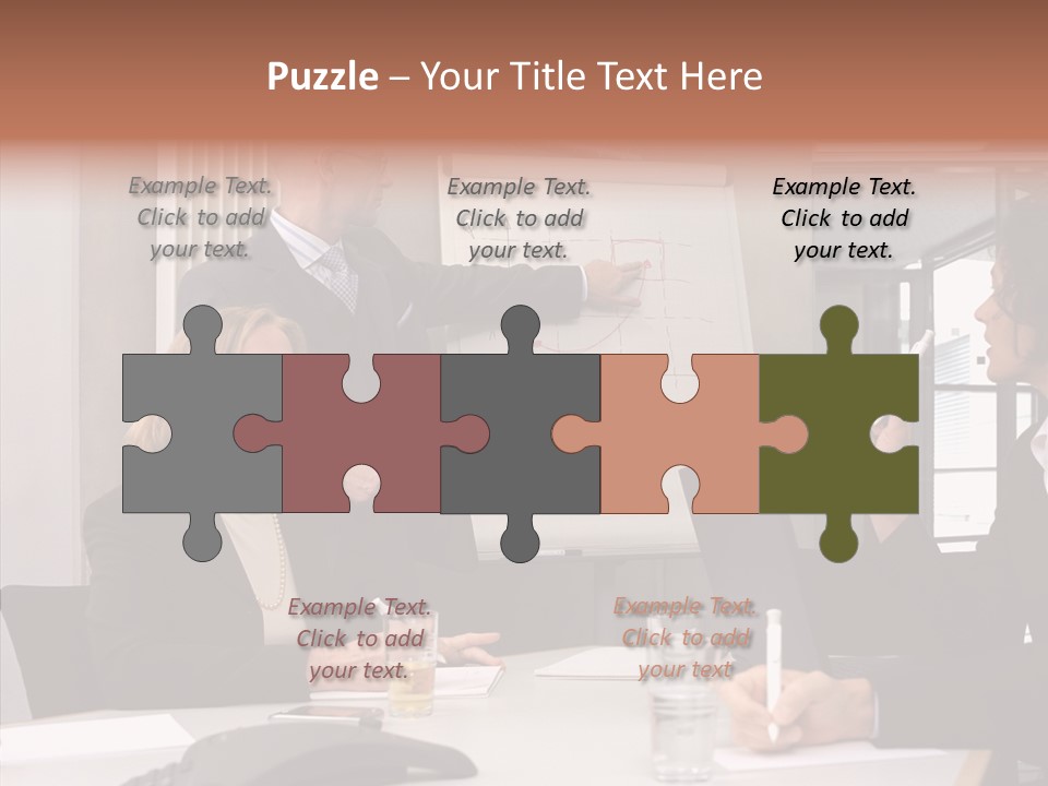 Business People In A Presentation PowerPoint Template