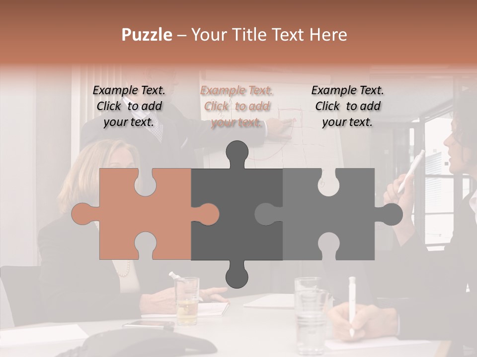 Business People In A Presentation PowerPoint Template