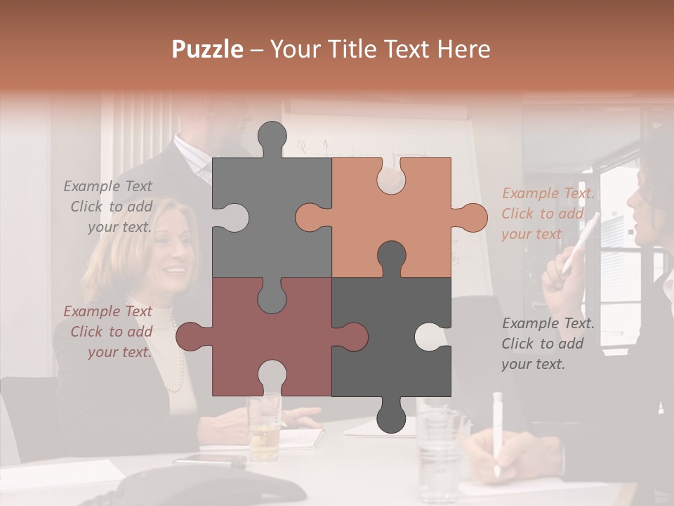 Business People In A Presentation PowerPoint Template