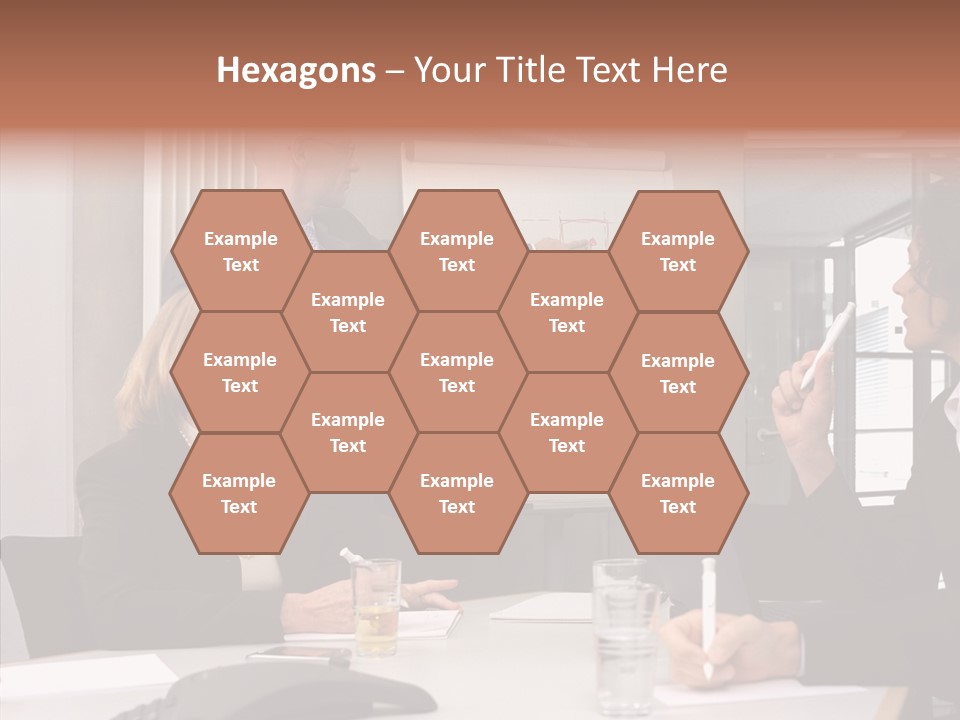 Business People In A Presentation PowerPoint Template