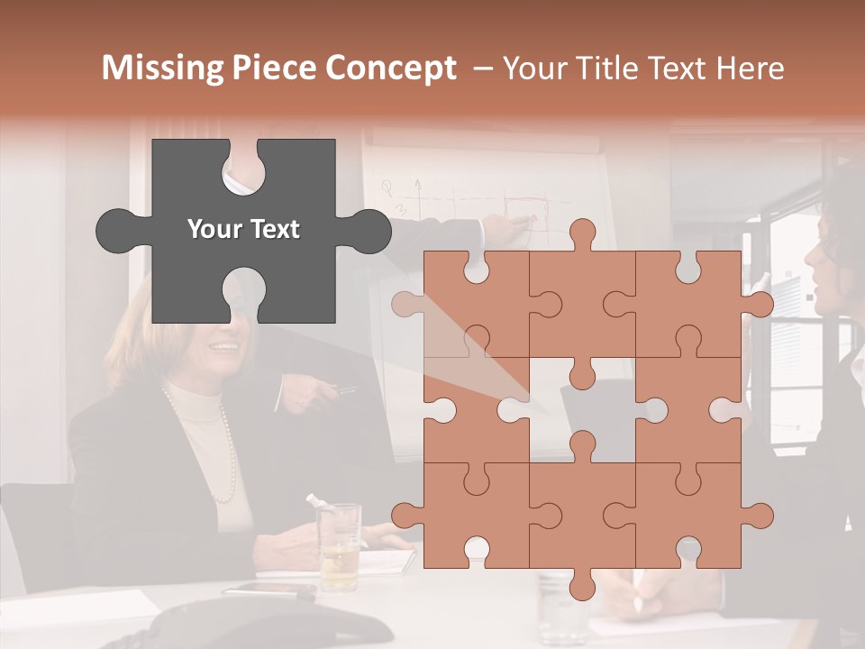 Business People In A Presentation PowerPoint Template