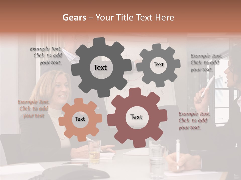 Business People In A Presentation PowerPoint Template