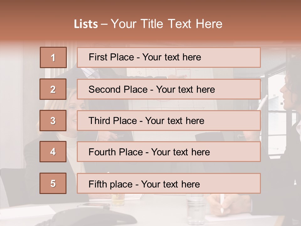 Business People In A Presentation PowerPoint Template