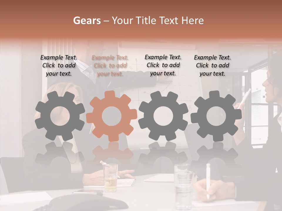 Business People In A Presentation PowerPoint Template