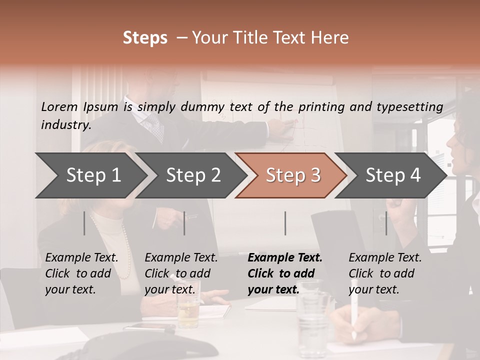 Business People In A Presentation PowerPoint Template