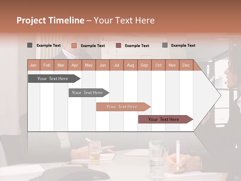 Business People In A Presentation PowerPoint Template