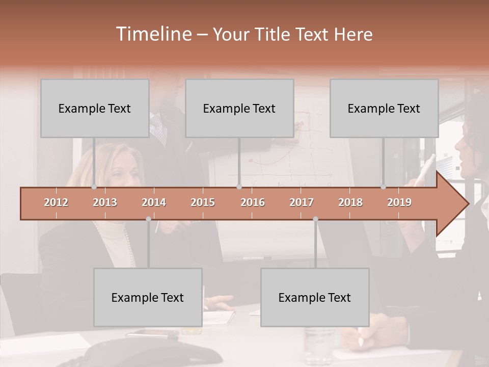 Business People In A Presentation PowerPoint Template