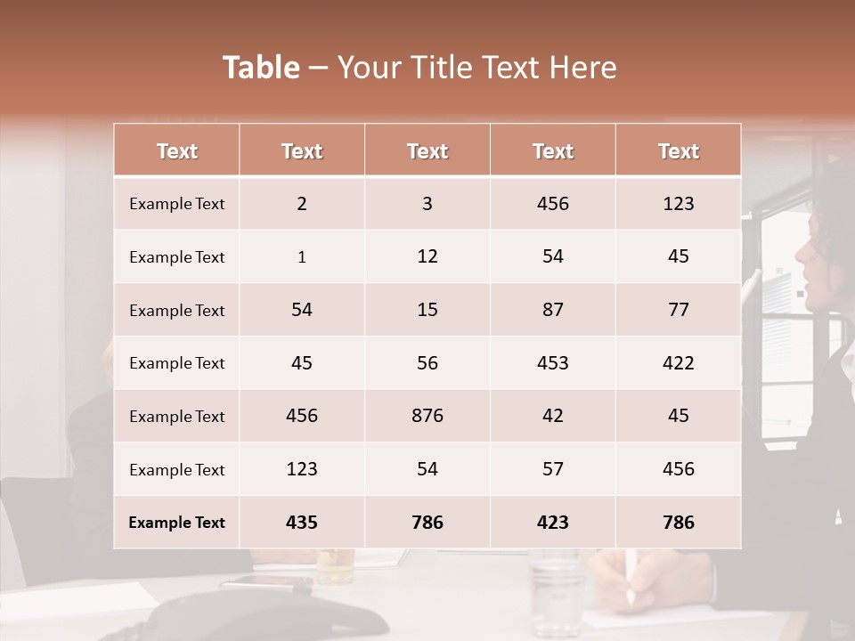 Business People In A Presentation PowerPoint Template