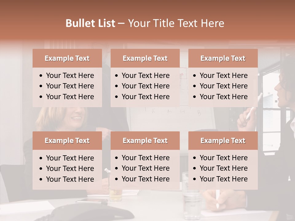 Business People In A Presentation PowerPoint Template