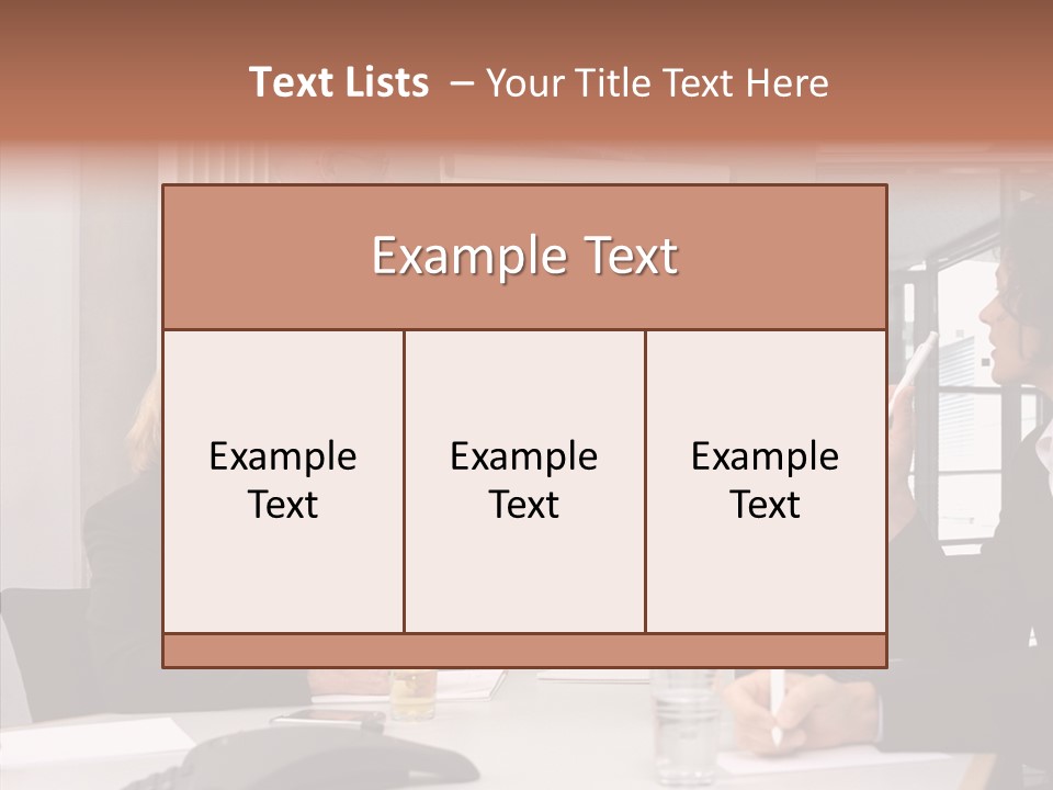 Business People In A Presentation PowerPoint Template
