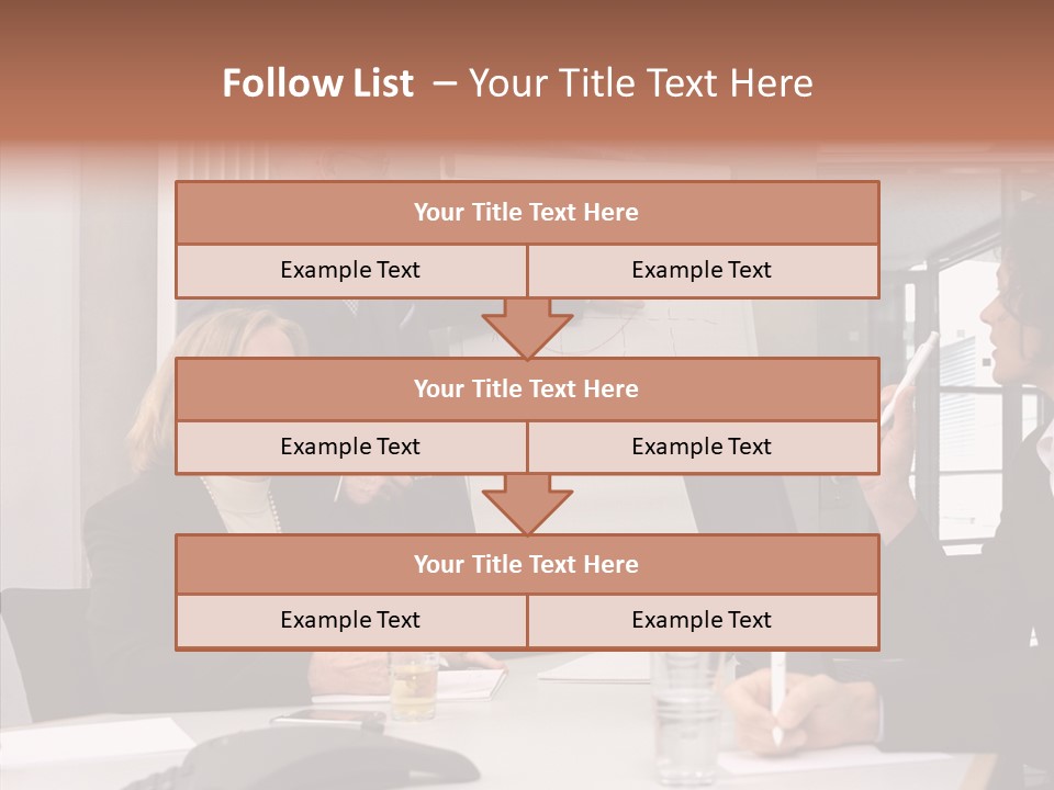 Business People In A Presentation PowerPoint Template