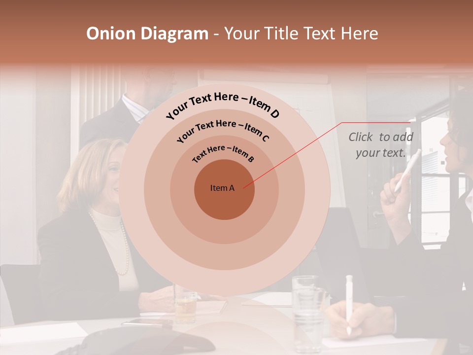 Business People In A Presentation PowerPoint Template