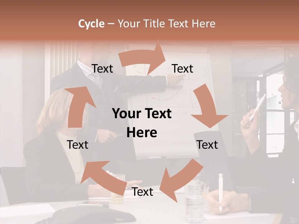 Business People In A Presentation PowerPoint Template