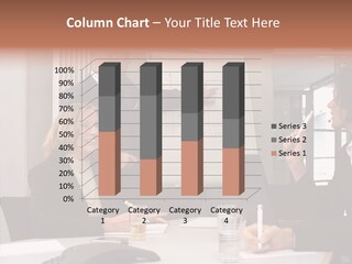 Business People In A Presentation PowerPoint Template