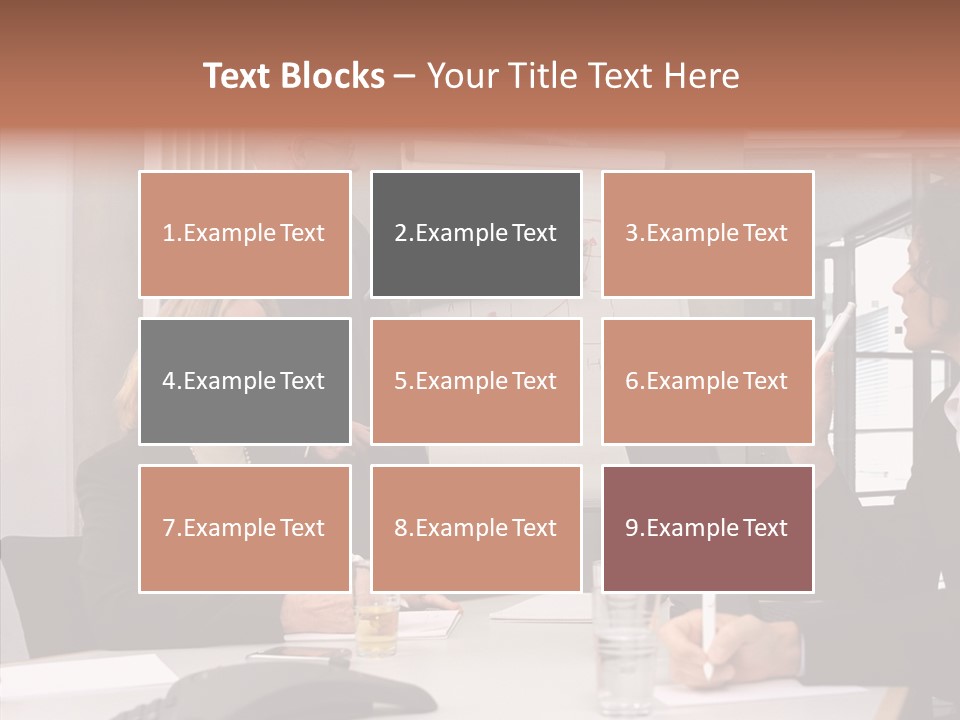 Business People In A Presentation PowerPoint Template