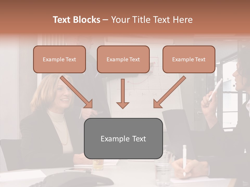Business People In A Presentation PowerPoint Template