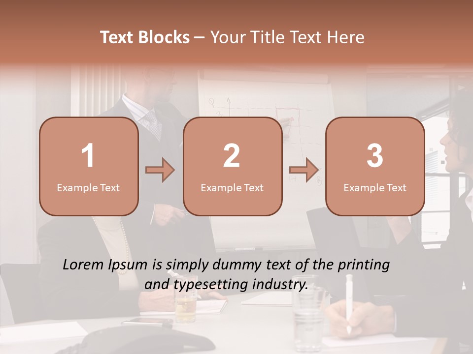 Business People In A Presentation PowerPoint Template