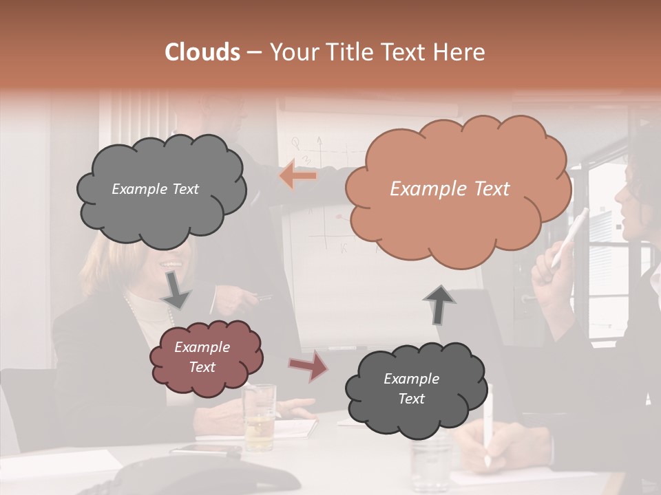 Business People In A Presentation PowerPoint Template