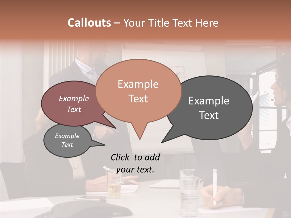 Business People In A Presentation PowerPoint Template