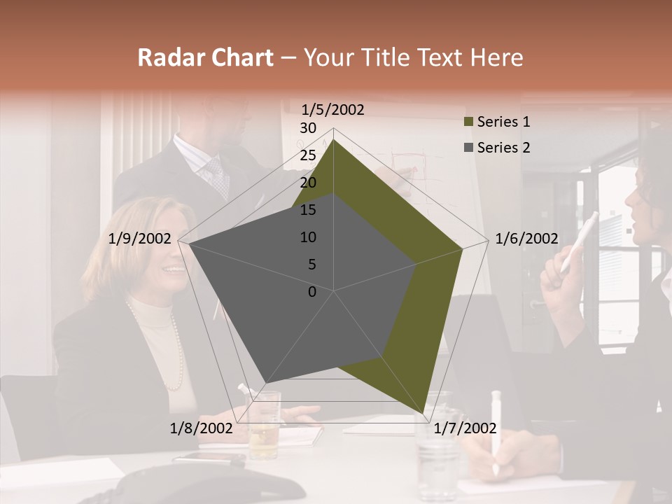 Business People In A Presentation PowerPoint Template