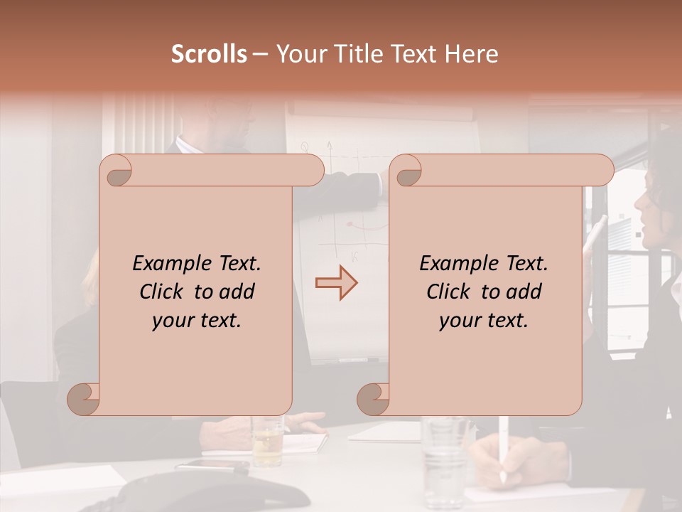 Business People In A Presentation PowerPoint Template