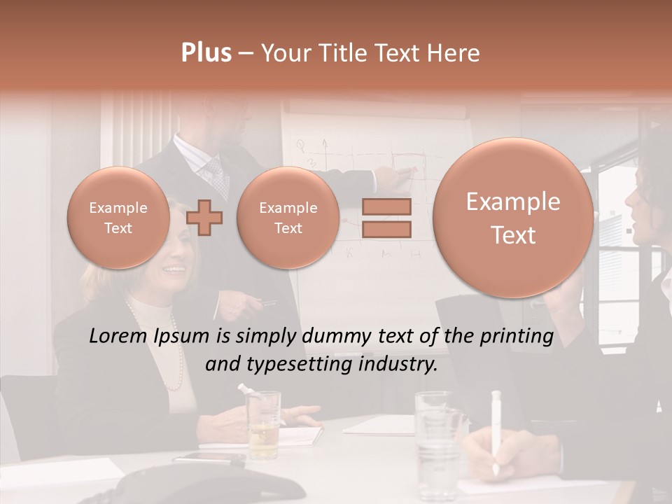 Business People In A Presentation PowerPoint Template