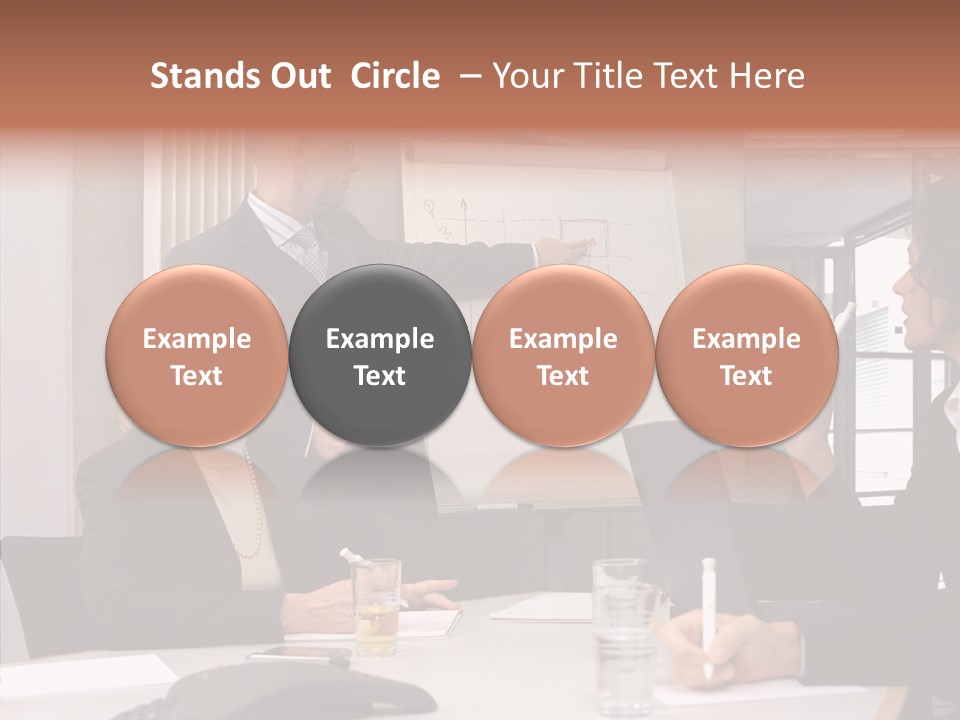 Business People In A Presentation PowerPoint Template