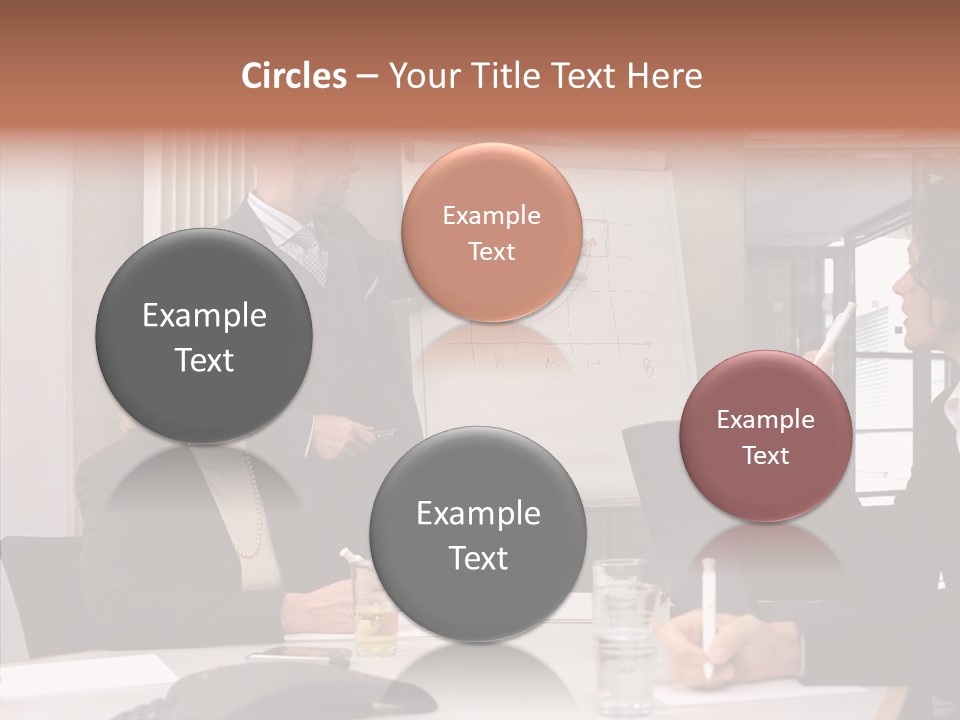 Business People In A Presentation PowerPoint Template