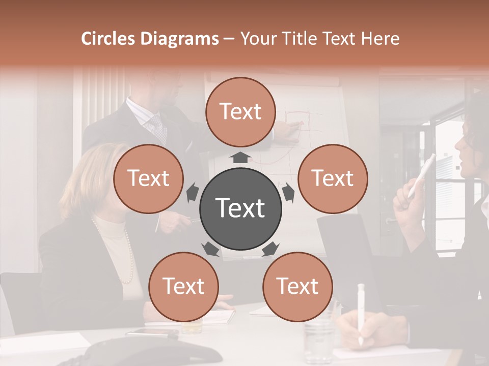 Business People In A Presentation PowerPoint Template