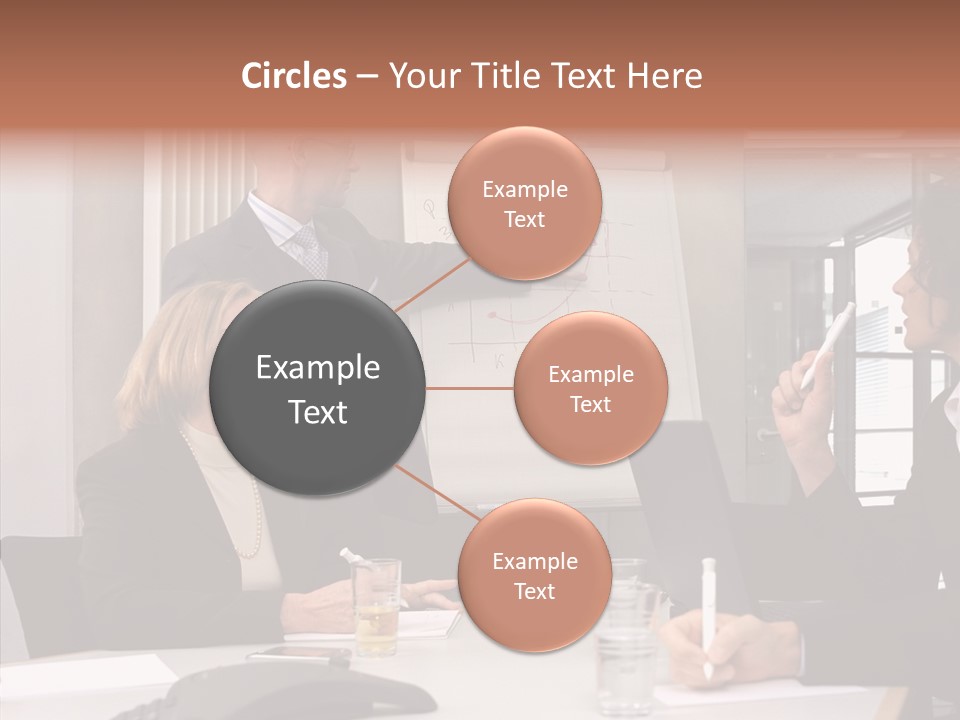 Business People In A Presentation PowerPoint Template