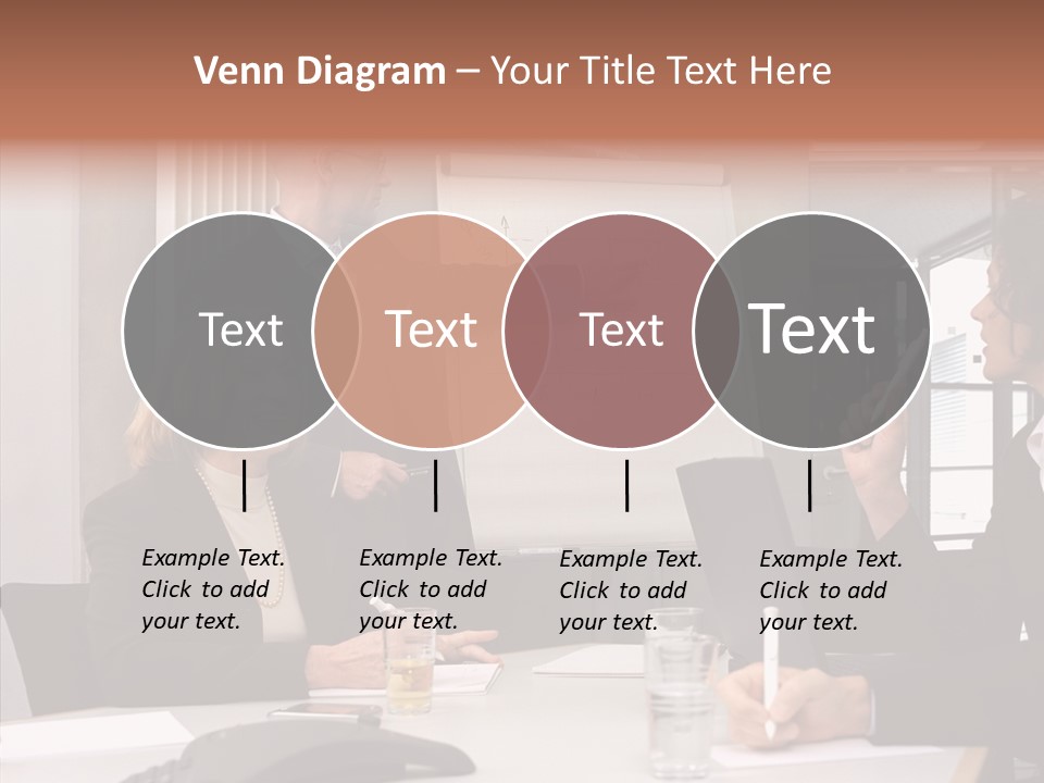 Business People In A Presentation PowerPoint Template
