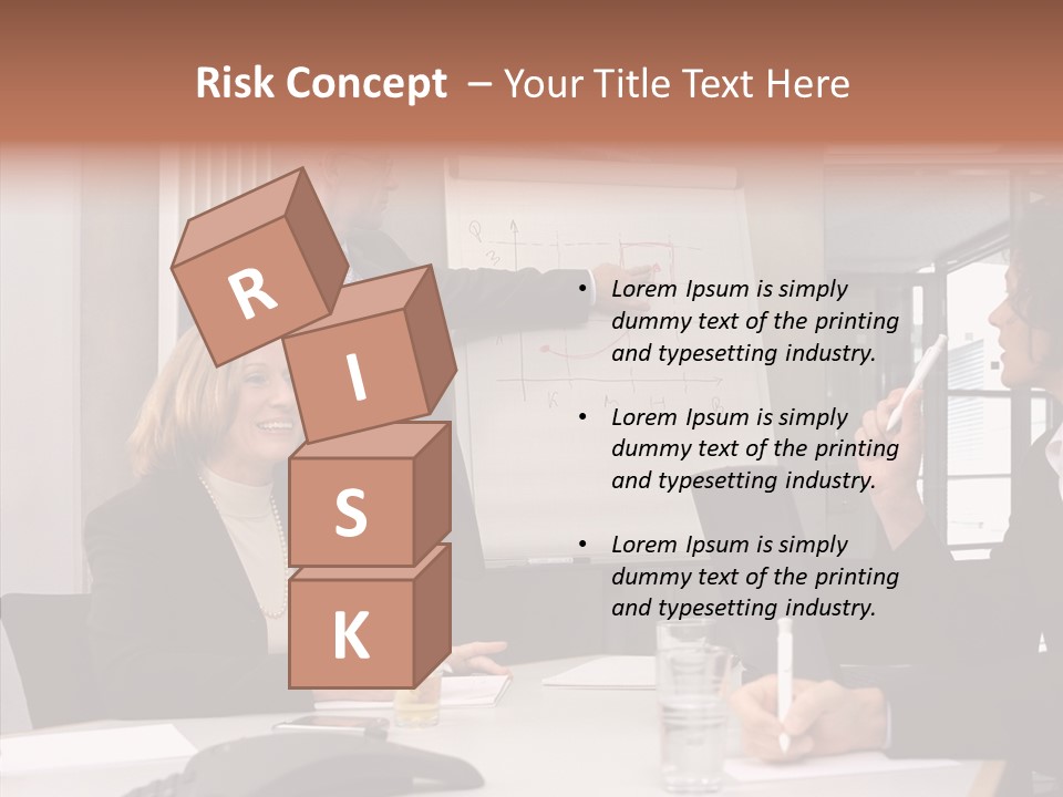 Business People In A Presentation PowerPoint Template